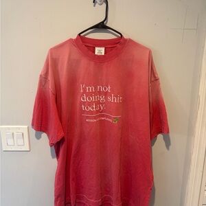 Vetements Tee "I'm not doing shit today." - Red